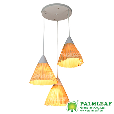 天然葵吊灯(简约圆3头) Natural Palm Pendant Lamp(3 head round)